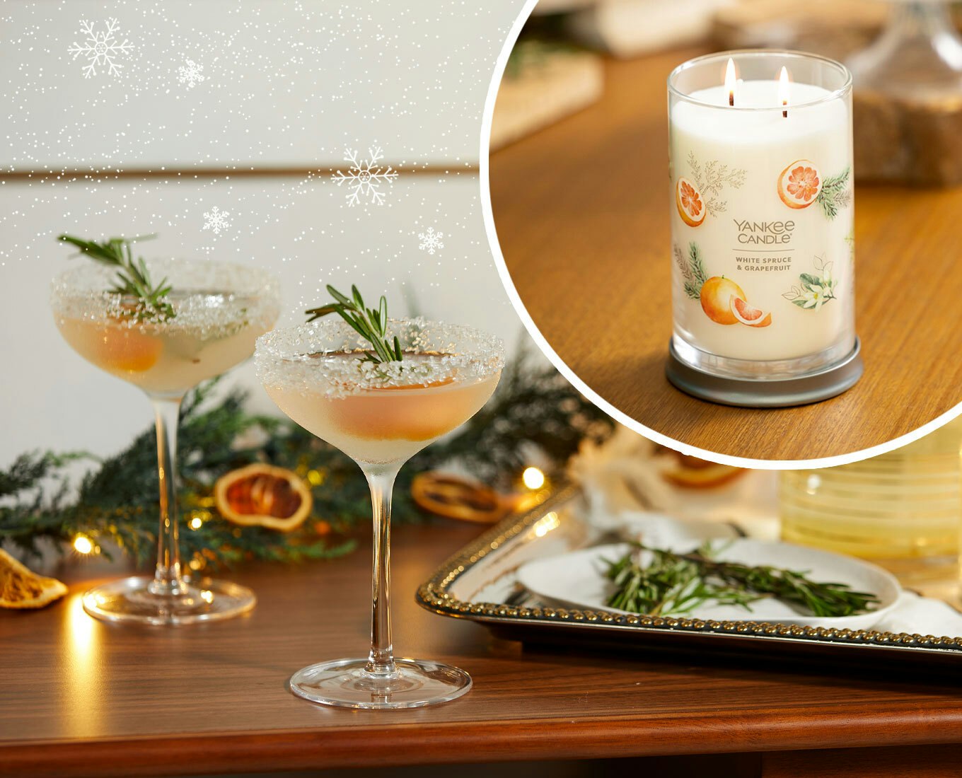White Spruce & Grapefruit Holiday Cocktail Recipe Yankee Candle